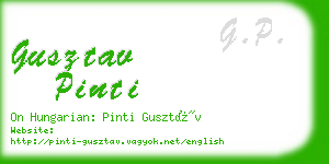 gusztav pinti business card